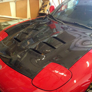 Mazda RX-7 FD AD9 Vented Hood – Lightweight Carbon Fiber & Fiberglass Options