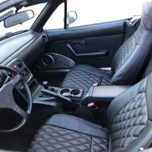 Quilted Seat Covers for Miata NA (Set of 2) – Easy Install, Faux Leather