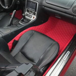 Quilted Floor Mats for NA/NB Miata MX-5 (Premade material, Set of 2)